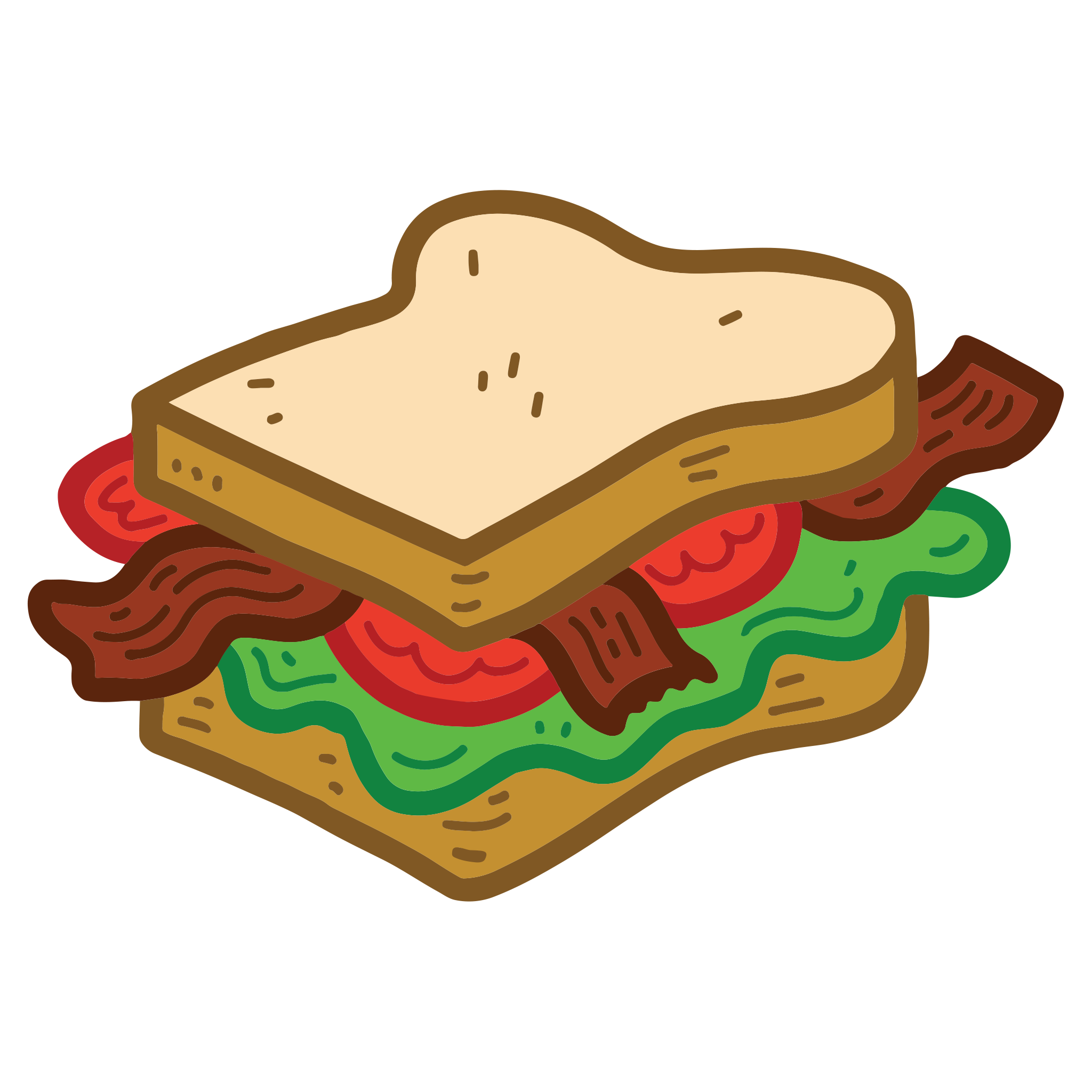 Illustration of a BLT sandwich